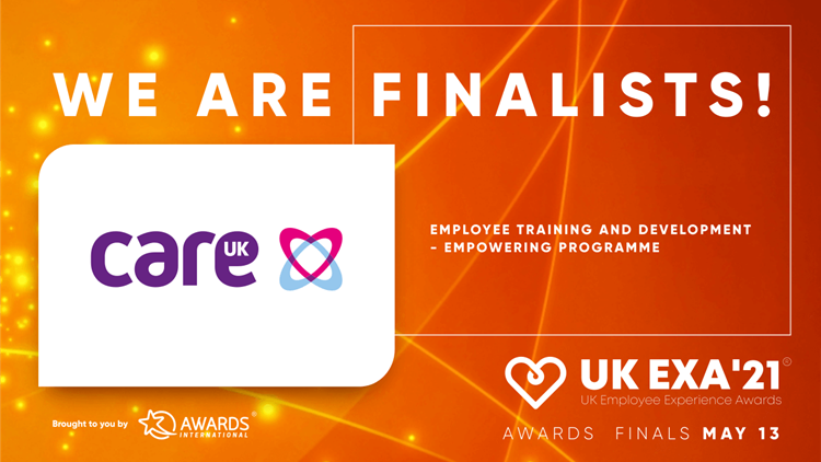 Care UK announced as finalist in top UK award for  investment in training to deliver the highest quality care